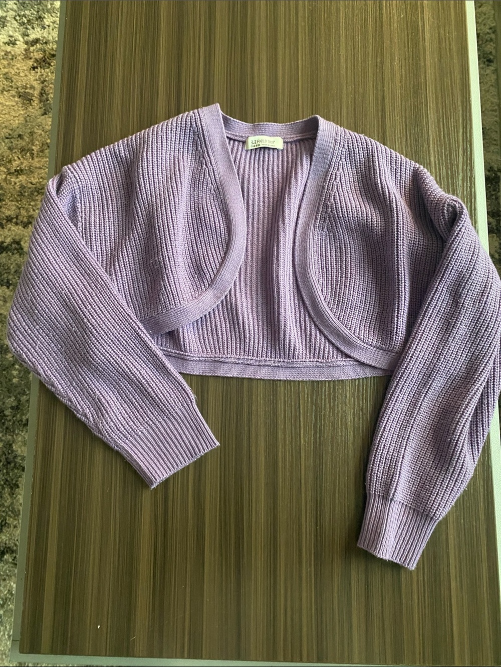 Cropped Lavender Ribbed Bolero Cardigan ‼️LISTED UNTIL JUNE 5th‼️